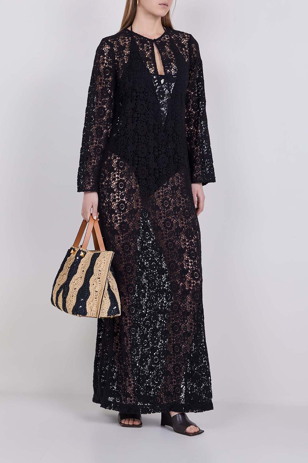 שמלת מקסי תחרה